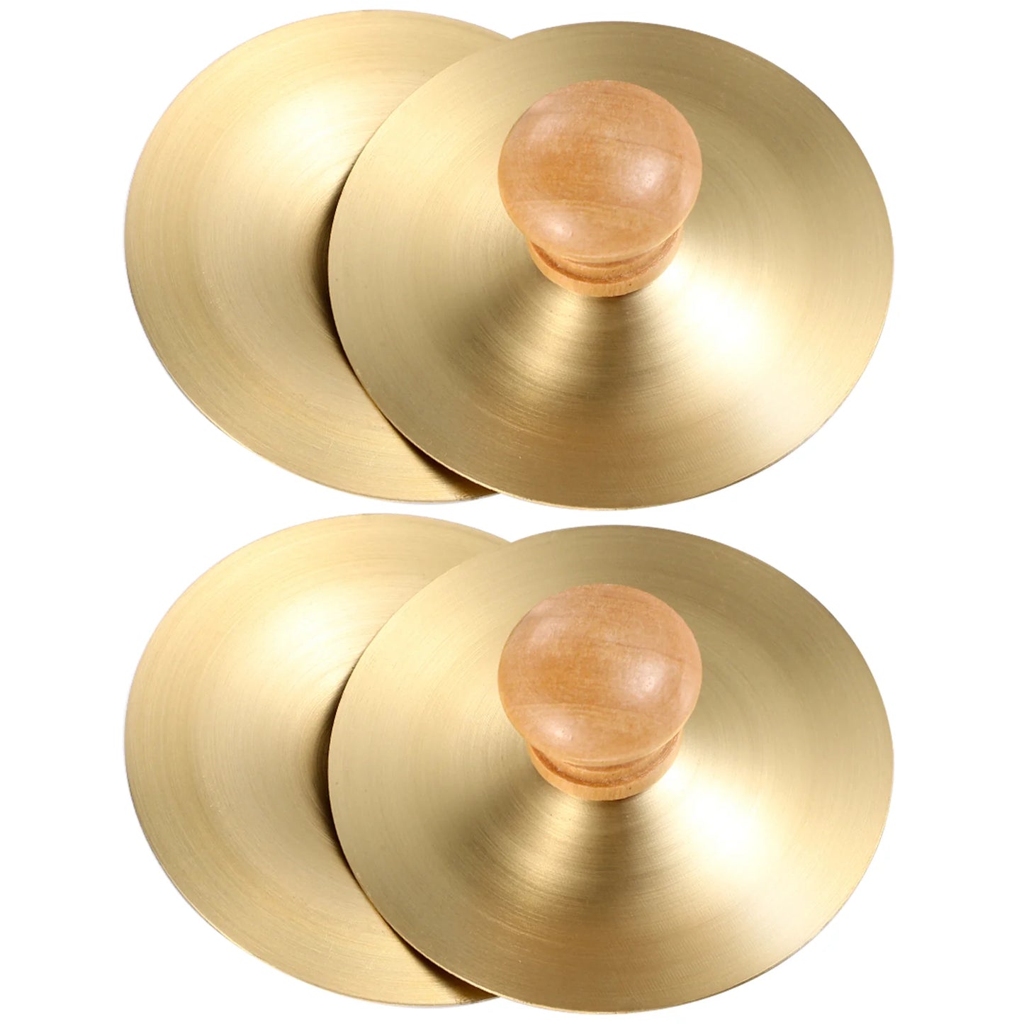 2 Pairs Copper Cymbal Kids Toys Finger Zills Cymbals