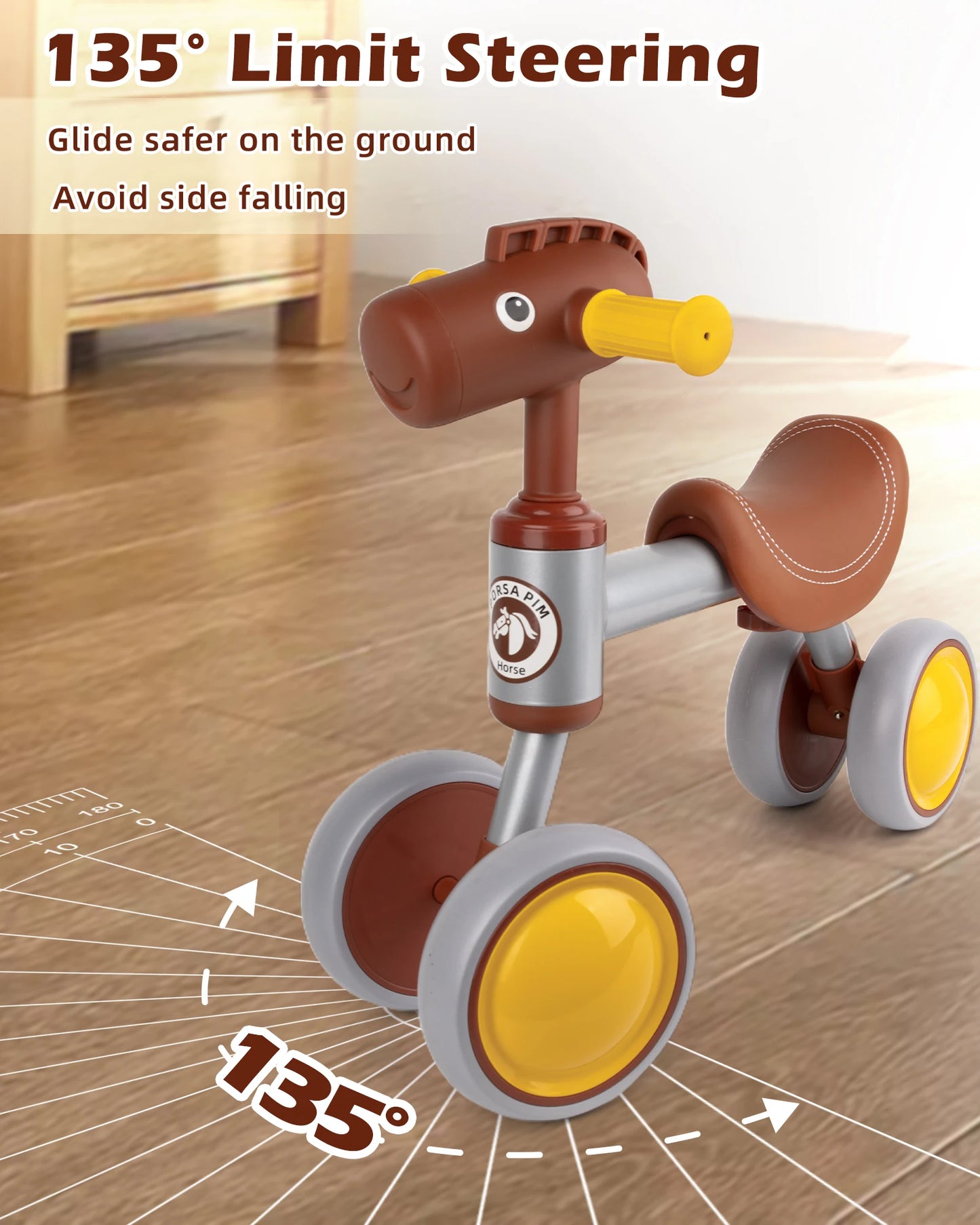 Baby Balance Bike for 1-2 Year Old Boys Girls