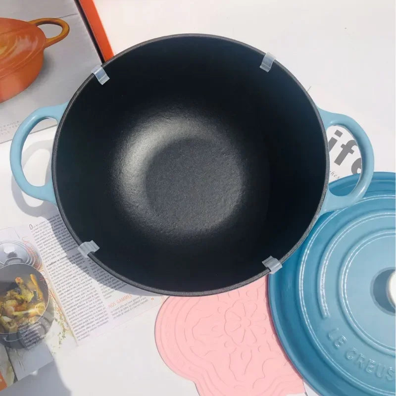 Cast Iron Hot Pot with Cover Multifunctional Cooking Pot
