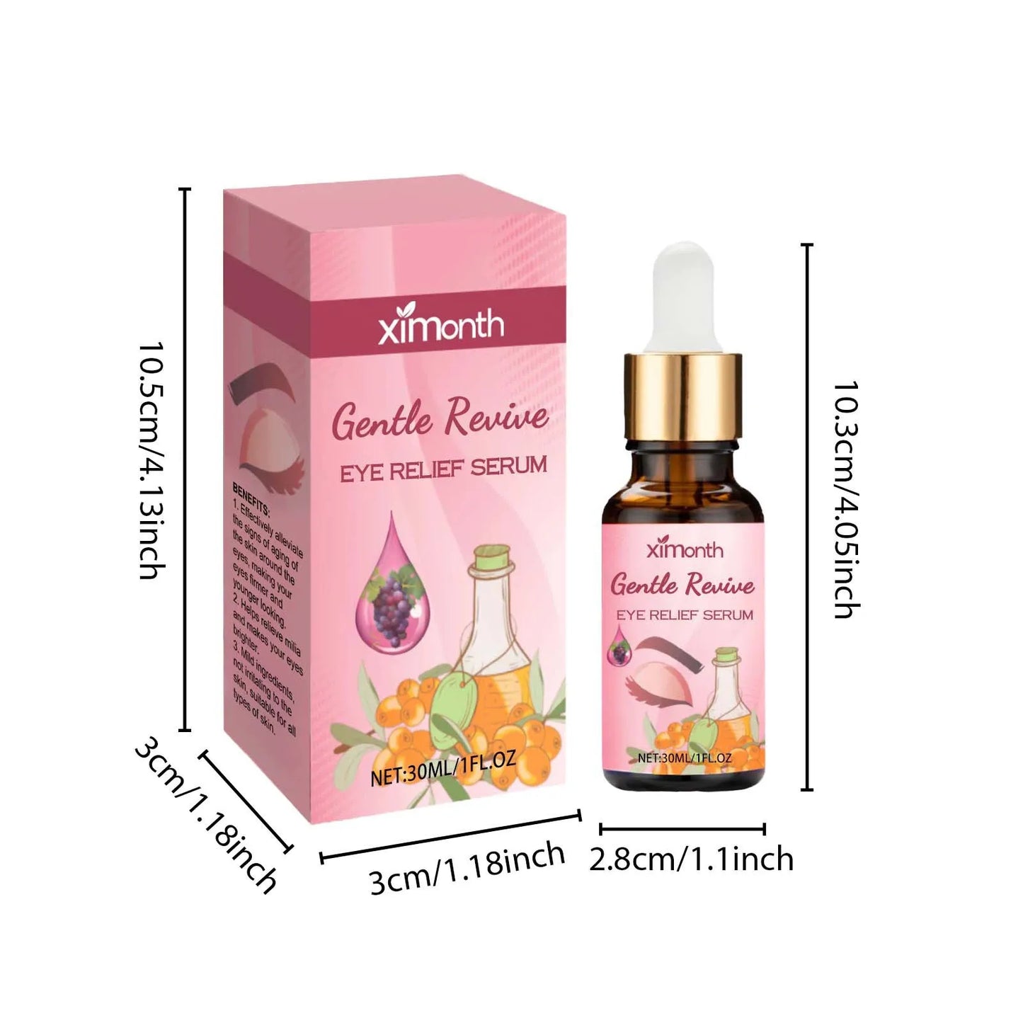 4pcs/set Ximonth Eye Care Essence Moisturizes The Eye Area, Lightens Fine Lines And Tightens The Skin Eye Care