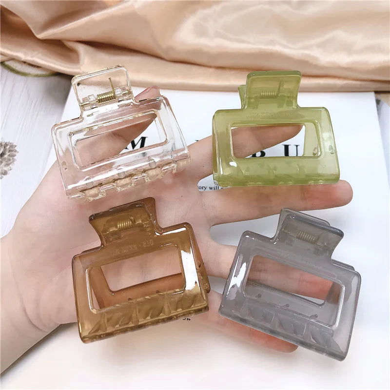 1Piece Square Acetate Acrylic INS Korean Hair Clips Girls