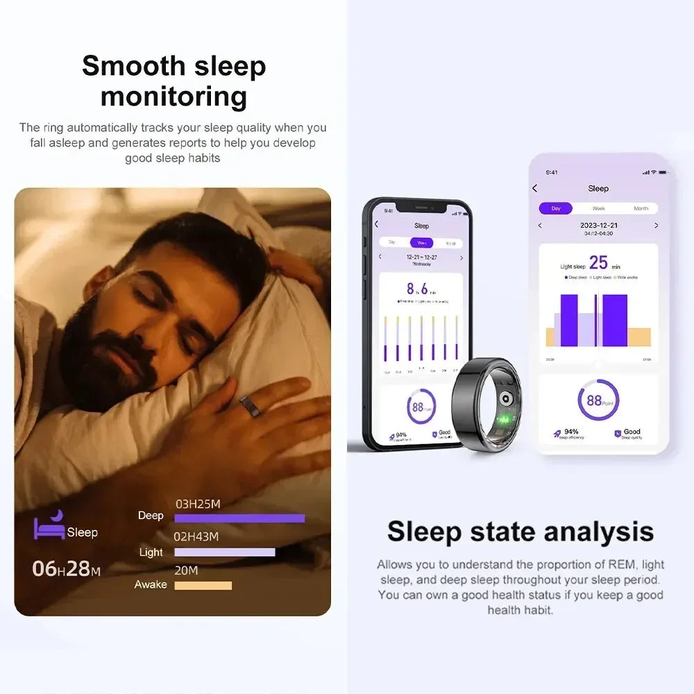 2025 NEW R02 Smart Ring Heart Rate Health Monitor