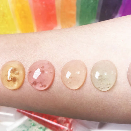 45/95/195g Rainbow Fruit Lip Gloss 10-color Transparent Base Oil