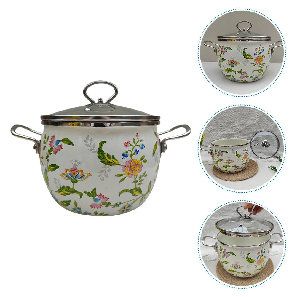 Enamel Pot Soup Multi-functional Stewing Kitchen Essentials