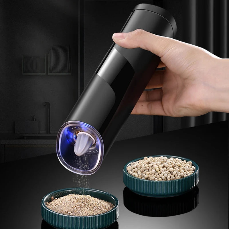 Electric Salt And Pepper Grinder Gravity Sensor Spice Mill Adjustable Coarseness
