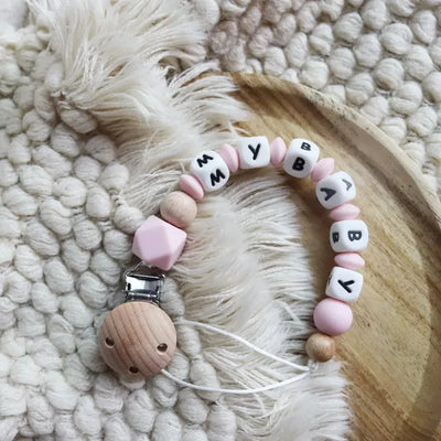 INS Personalize Name Baby Pacifier Clip