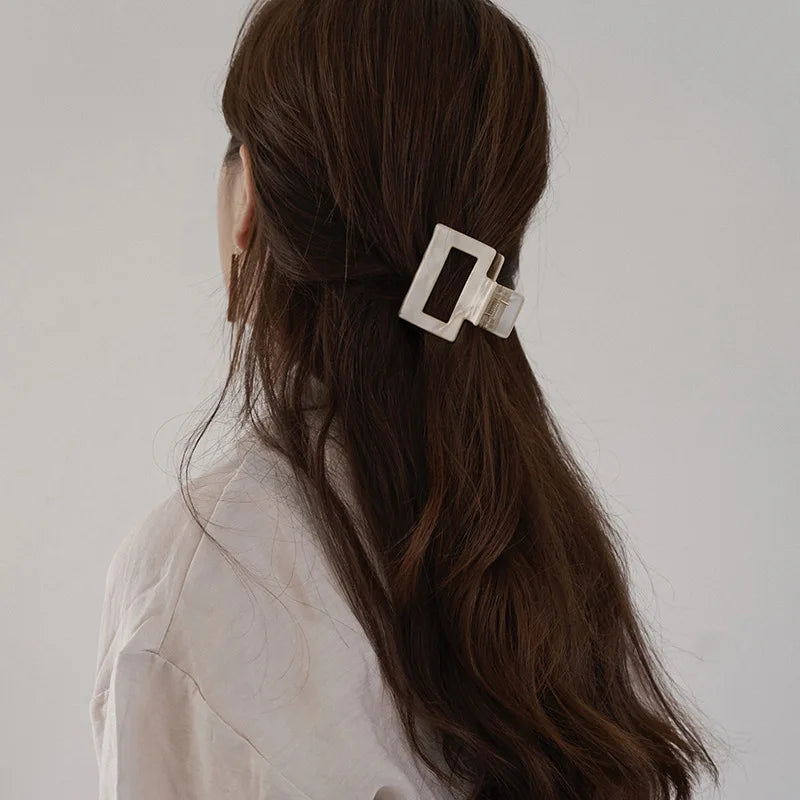 1Piece Square Acetate Acrylic INS Korean Hair Clips Girls
