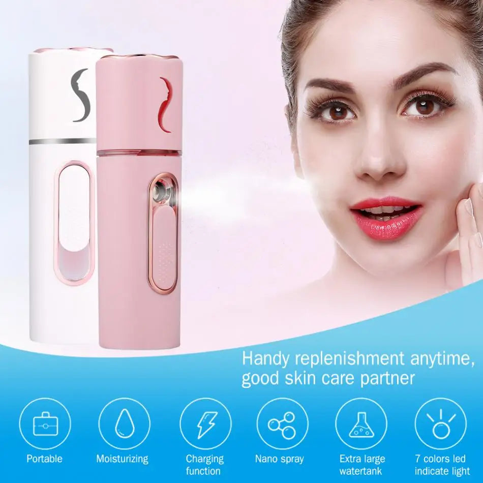 humidification of cold spray face steamer nano moisturizing spray carrying beauty