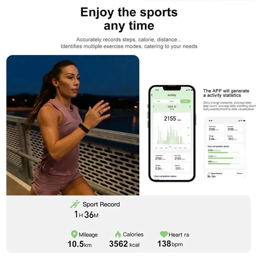 2025 NEW R02 Smart Ring Heart Rate Health Monitor