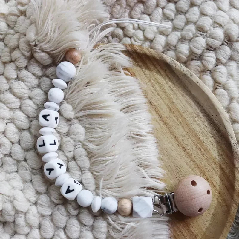 INS Personalize Name Baby Pacifier Clip