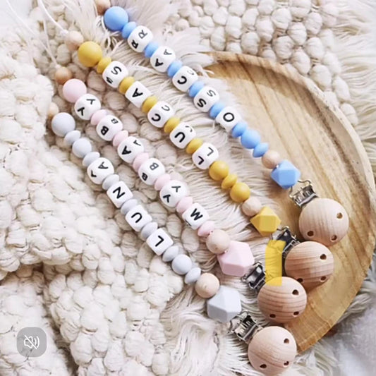 INS Personalize Name Baby Pacifier Clip