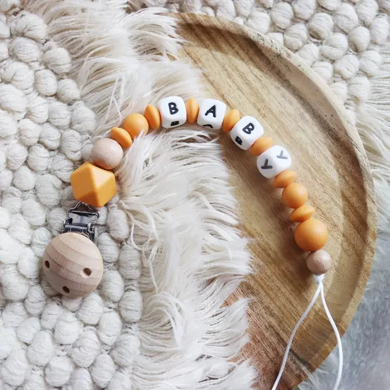 INS Personalize Name Baby Pacifier Clip