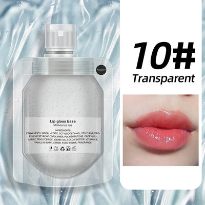 45/95/195g Rainbow Fruit Lip Gloss 10-color Transparent Base Oil