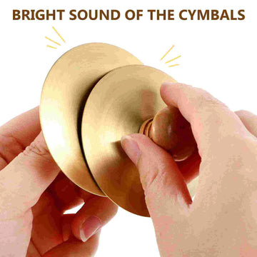 2 Pairs Copper Cymbal Kids Toys Finger Zills Cymbals