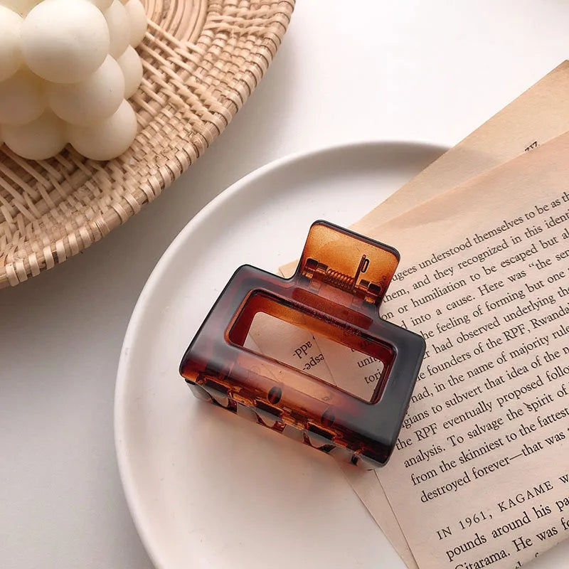 1Piece Square Acetate Acrylic INS Korean Hair Clips Girls
