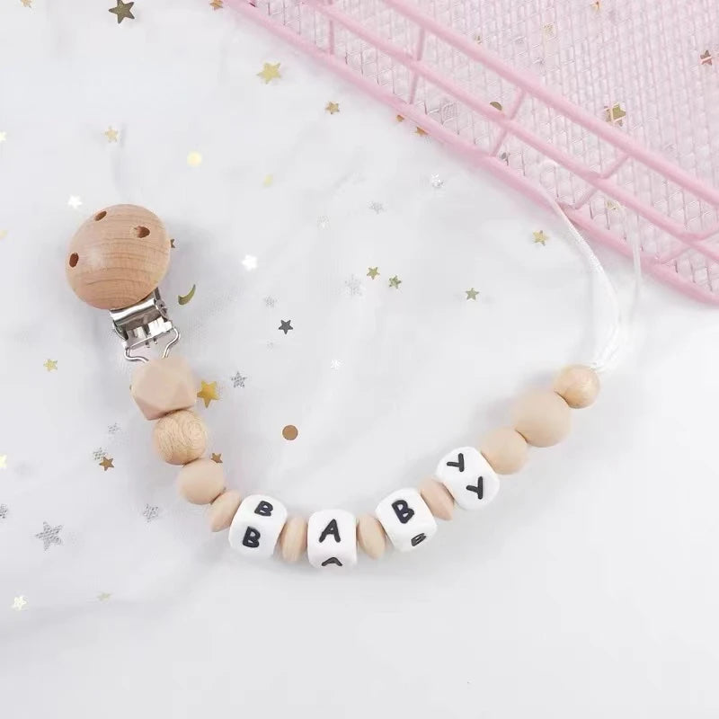 INS Personalize Name Baby Pacifier Clip
