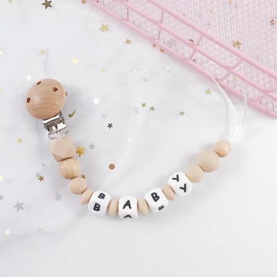 INS Personalize Name Baby Pacifier Clip