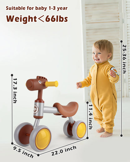 Baby Balance Bike for 1-2 Year Old Boys Girls