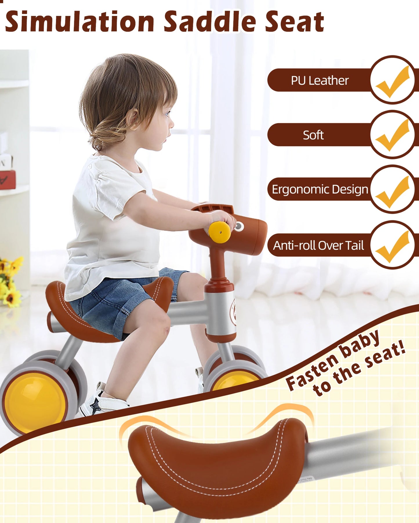 Baby Balance Bike for 1-2 Year Old Boys Girls