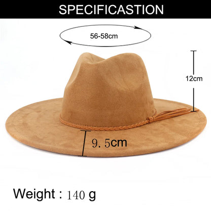 Hat Men Women Autumn Winter Felt Jazz Hats Classic Church Fedoras Chapeau Sombrero Mujer