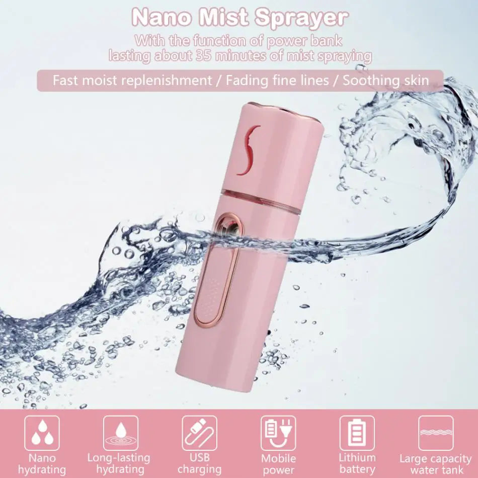humidification of cold spray face steamer nano moisturizing spray carrying beauty