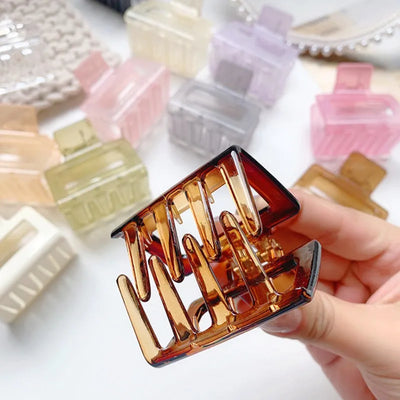 1Piece Square Acetate Acrylic INS Korean Hair Clips Girls